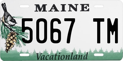 ME license plate 5067TM