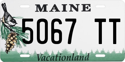 ME license plate 5067TT