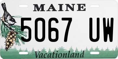 ME license plate 5067UW