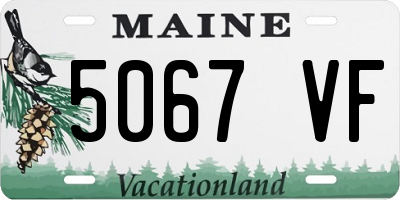 ME license plate 5067VF