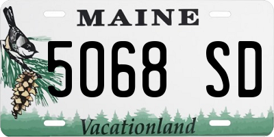 ME license plate 5068SD