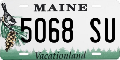 ME license plate 5068SU