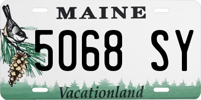 ME license plate 5068SY
