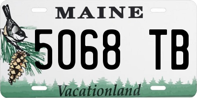 ME license plate 5068TB