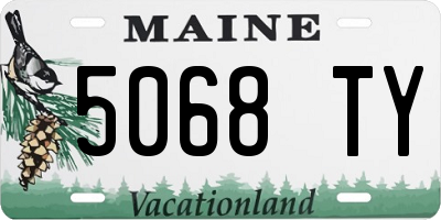 ME license plate 5068TY