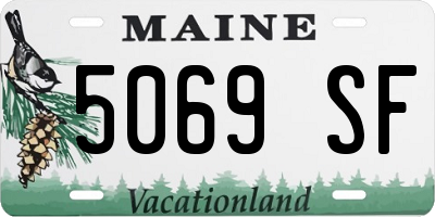 ME license plate 5069SF