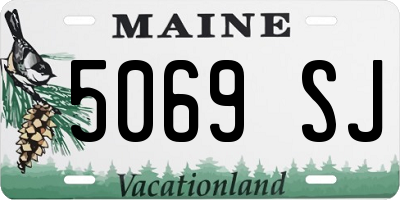 ME license plate 5069SJ