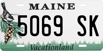 ME license plate 5069SK