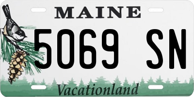 ME license plate 5069SN