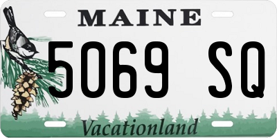 ME license plate 5069SQ