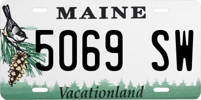 ME license plate 5069SW
