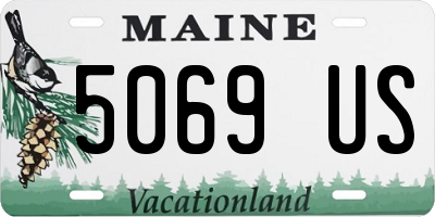 ME license plate 5069US