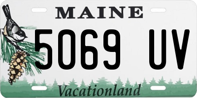 ME license plate 5069UV