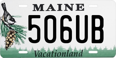 ME license plate 506UB