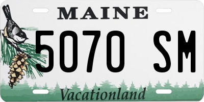 ME license plate 5070SM