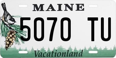 ME license plate 5070TU