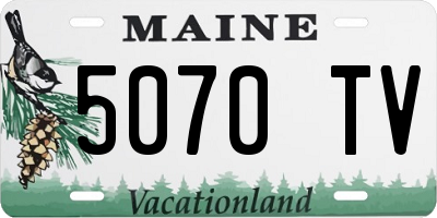 ME license plate 5070TV