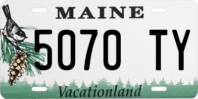 ME license plate 5070TY