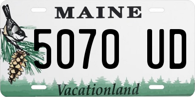 ME license plate 5070UD