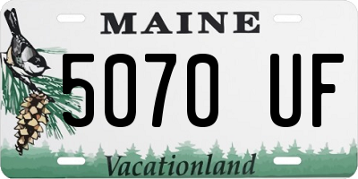 ME license plate 5070UF