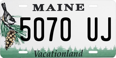 ME license plate 5070UJ