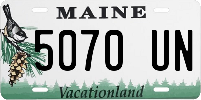 ME license plate 5070UN