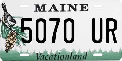 ME license plate 5070UR