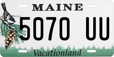 ME license plate 5070UU