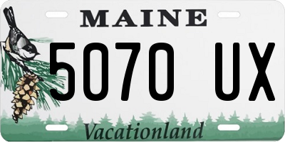 ME license plate 5070UX