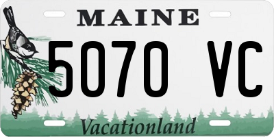 ME license plate 5070VC