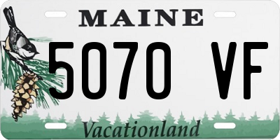 ME license plate 5070VF