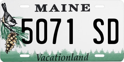 ME license plate 5071SD