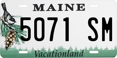 ME license plate 5071SM