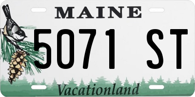 ME license plate 5071ST
