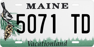 ME license plate 5071TD