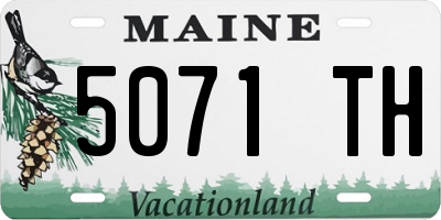 ME license plate 5071TH