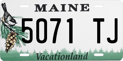 ME license plate 5071TJ