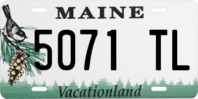 ME license plate 5071TL