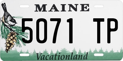 ME license plate 5071TP