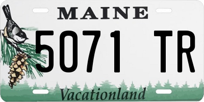 ME license plate 5071TR