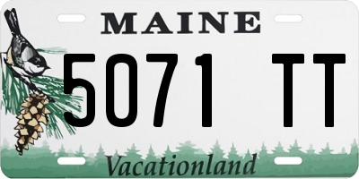 ME license plate 5071TT
