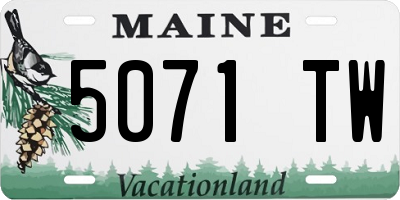 ME license plate 5071TW