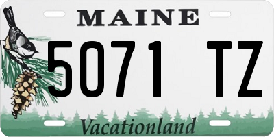 ME license plate 5071TZ