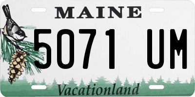 ME license plate 5071UM