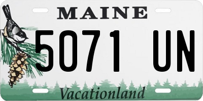 ME license plate 5071UN