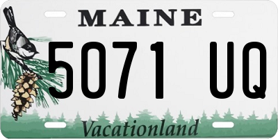 ME license plate 5071UQ