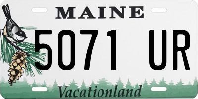 ME license plate 5071UR