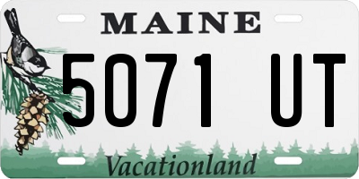 ME license plate 5071UT