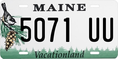 ME license plate 5071UU