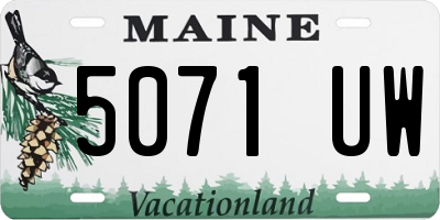 ME license plate 5071UW